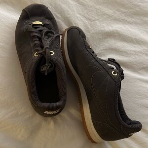 Nike classic Cortez in gray suede. Like new, worn only about twice.
